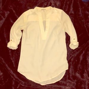 Ivory v-neck tunic - XS